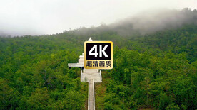 航拍山间金佛美景