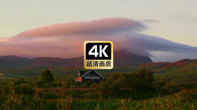 山间云海小屋美景