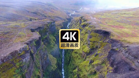 航拍峡谷河流风景