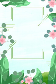 小花边框背景