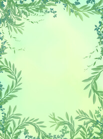 绿色清新植物水彩晕染春天背景