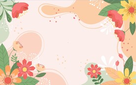 卡通插画花草植被矢量背景