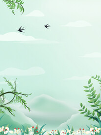 唯美春天卡通背景