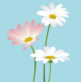 卡通花朵小菊花素材