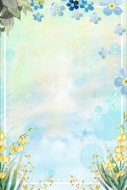 文艺小清新鲜花夏季背景