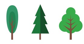 春天树植树绿树矢量卡通树