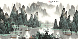白雪石国画千峰竞秀