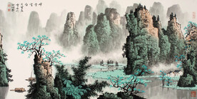 白雪石国画风青云白