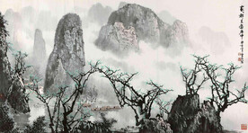 白雪石国画家家都在画屏中