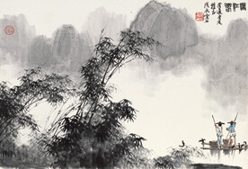 白雪石国画漓江赞