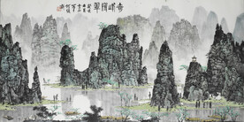 白雪石国画奇峰独翠