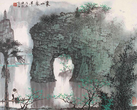 白雪石国画象山春早