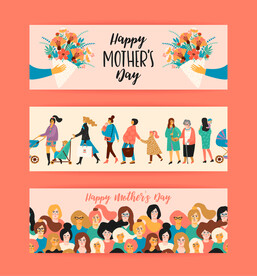 女王节Banner插画