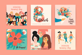 女王节Banner插画