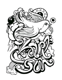 北欧飞禽插画