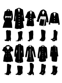 女性服饰剪影