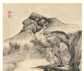 山水画  