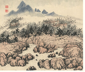 山水画  
