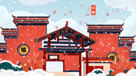 手绘花鸟山水风景画海报素材