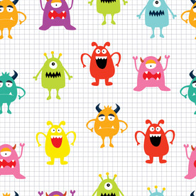 怪兽平铺图案纹理