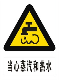 当心蒸汽和热水