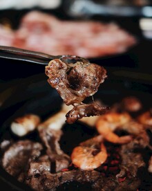 烤肉特写摄影
