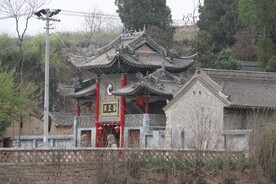 古建道庙山门两层门楼