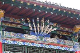 汉唐寺庙古建元素斗拱彩绘