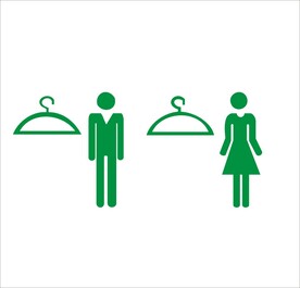 男女更衣室矢量图形