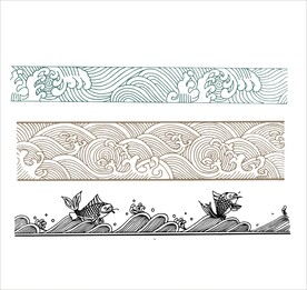 花纹河流水纹矢量图形