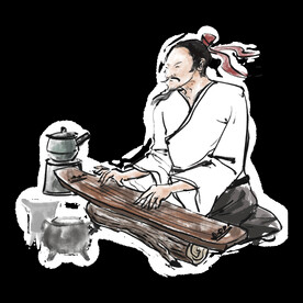 手绘文人墨客图片