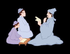 手绘文人墨客图片