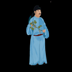 手绘文人墨客图片