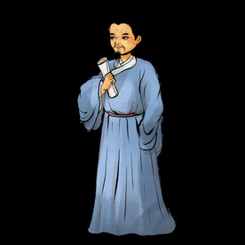  手绘文人墨客图片