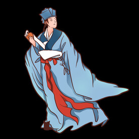 手绘文人墨客图片