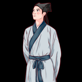 手绘文人墨客图片