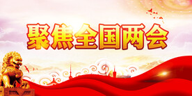 聚焦两会关注民生党建海报