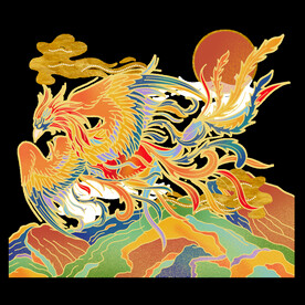 国潮凤凰海报设计图片