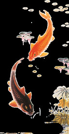  金鱼锦鲤手绘插画图片