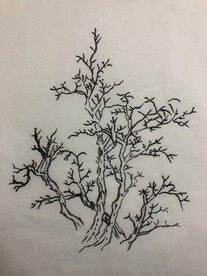 手绘 树