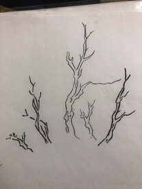 手绘 树