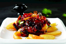 窝窝头炒腊肉