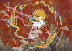 山海经神话故事国潮海报图片 