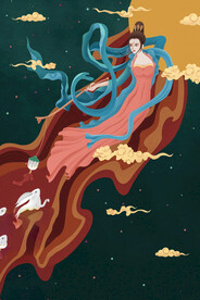 山海经神话故事国潮海报图片 