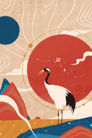 山海经神话故事国潮海报图片 