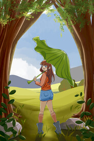 手绘创意立春插画图片