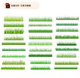 草丛插画素材