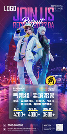 酒吧2022气氛组招募海报B