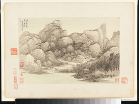 中国画 山 