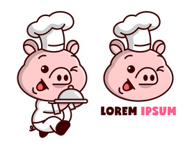 猪厨师卡通